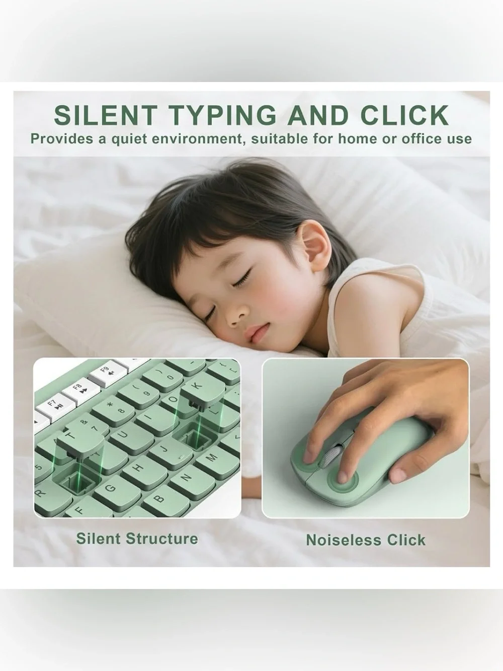 New Wireless Full-Size Keyboard & Mouse Combo 2.4GHz USB Receiver | Windows/Mac